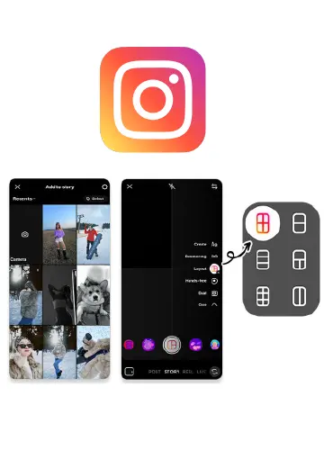 how to add multiple photos to instagram story
